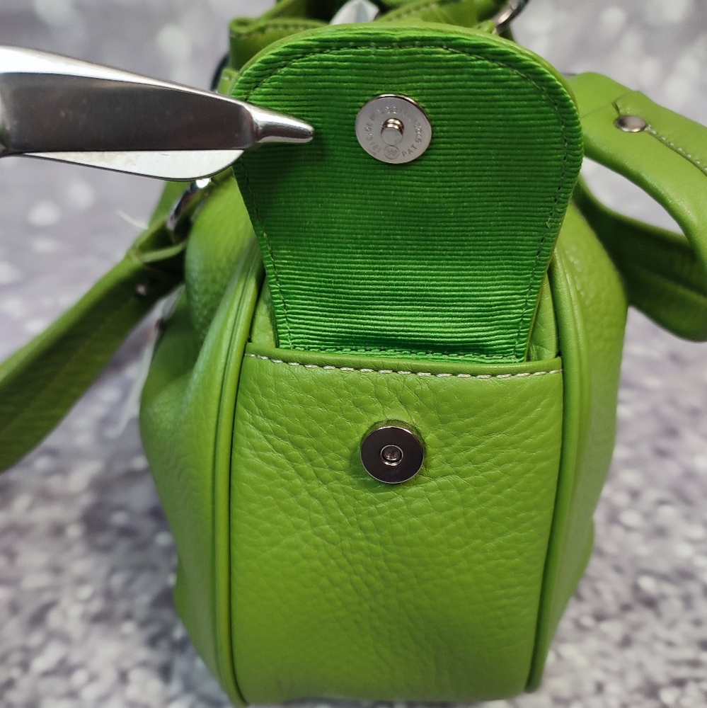 TALBOTS Shoulder Hand Bag Satchel HOBO Light Green High Quality Leather NWOT - Picture 6 of 12